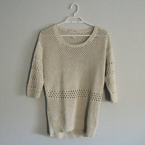 Wilfred Women's M Silk/Cashmere Quarter Length Casual Crewneck Pullover Sweater